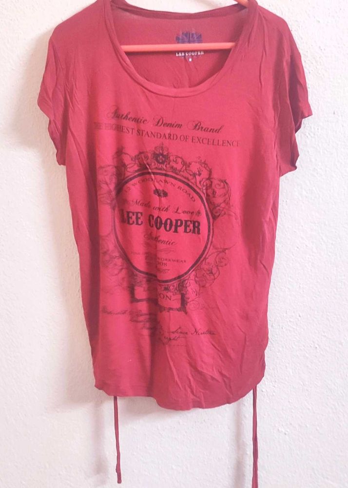 Lee Cooper Red Graphic Tee