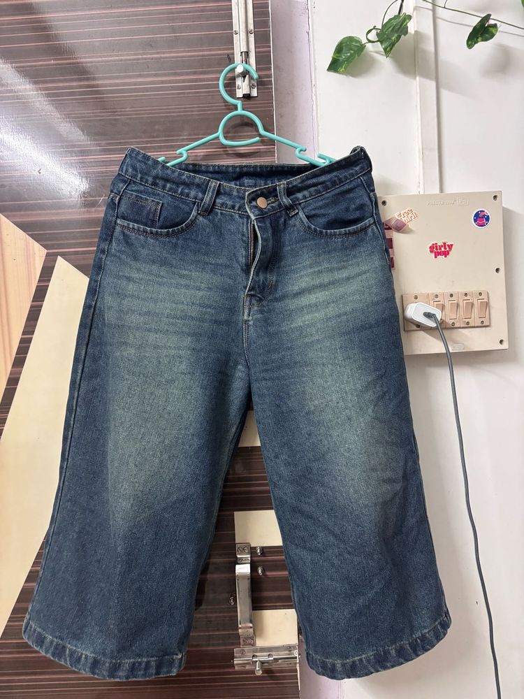 Culotte Jeans - Wide Leg Cropped Denim