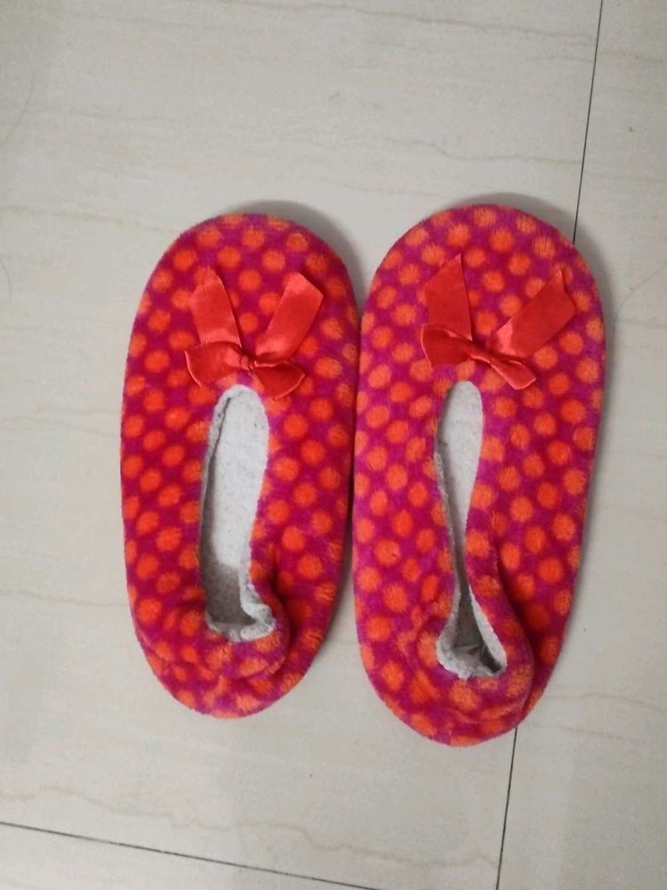Cozy Polka Dot Slippers