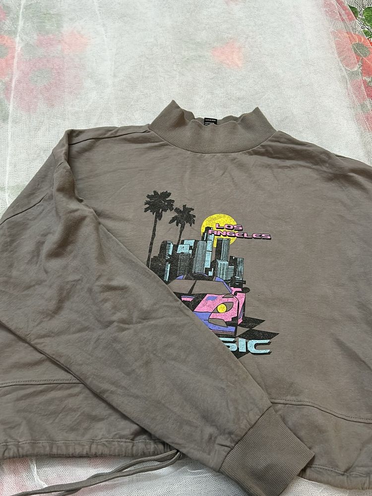 High Neck Grey Coloured Top