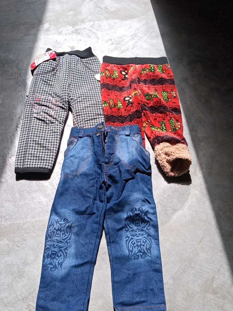 Kids Two Legins Onw Jeans