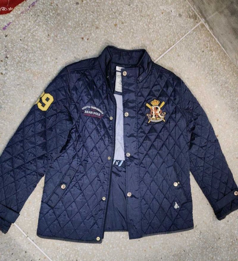 Stylish Navy Blue Quilted Jacket