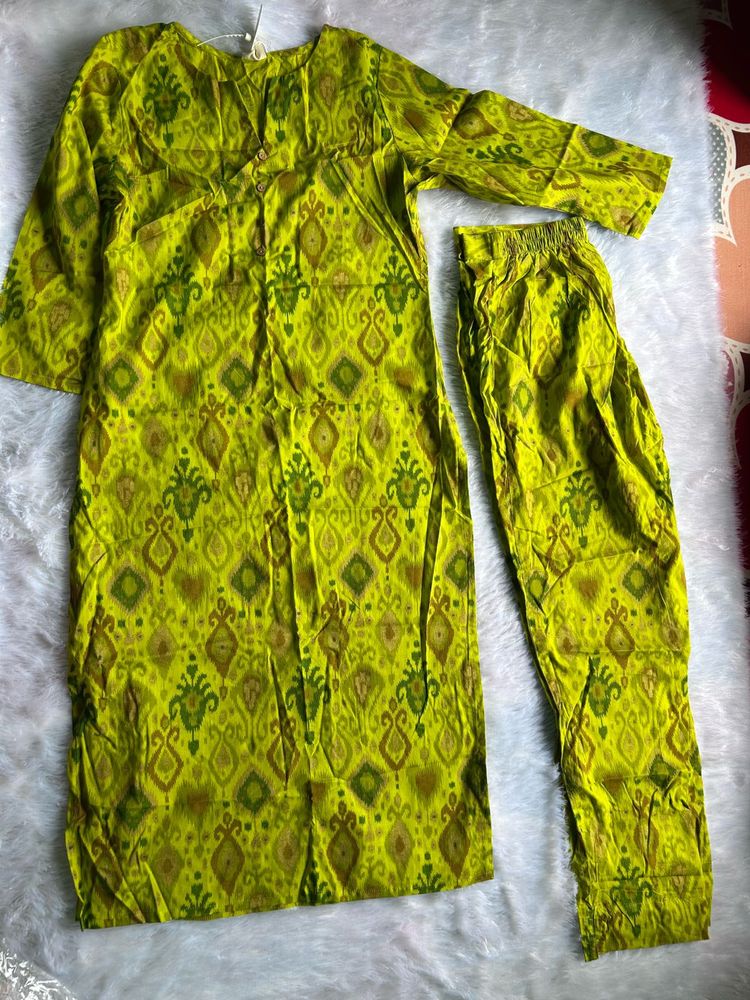 CottonKurta And Pant Set