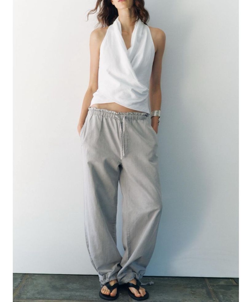 New One ZW COLLECTION LOOSE FIT LOW-RISE JEANS