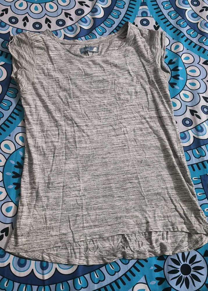 Gray Pocket Tee