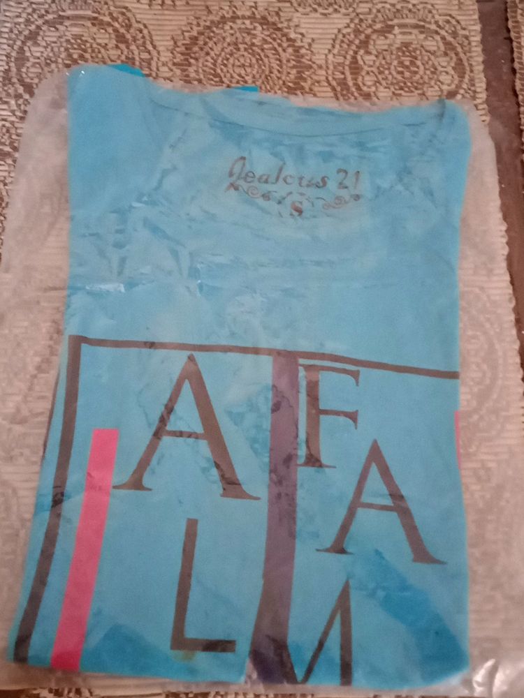 Brand New Womens Tshirt In Torquoise Colour
