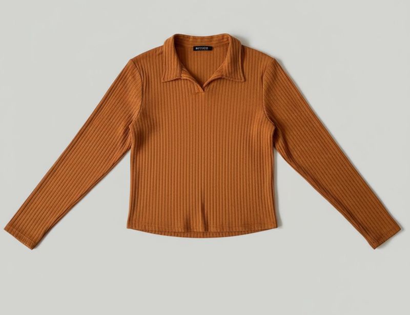 mustard brown top