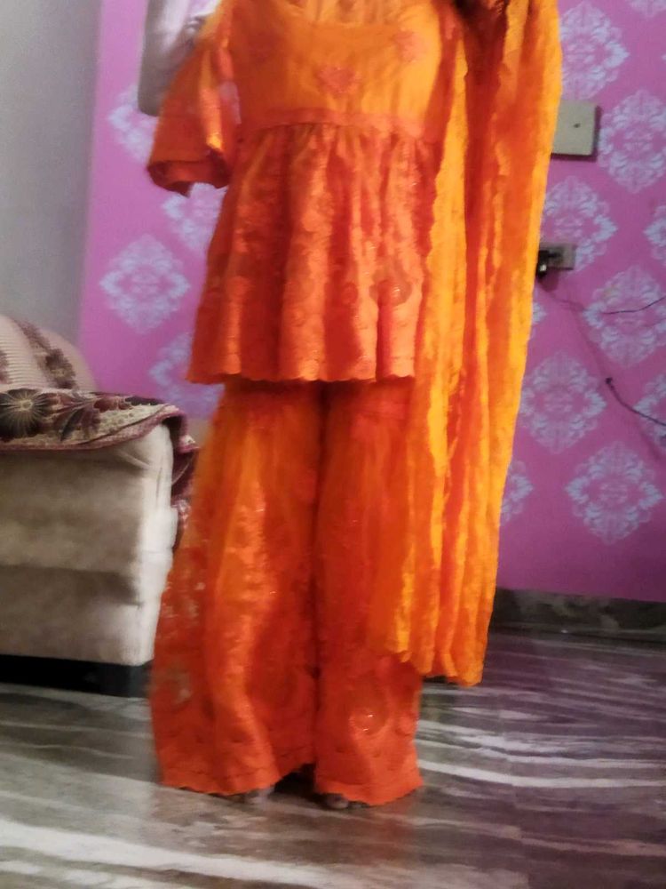 Peplum Sharara Dress Set