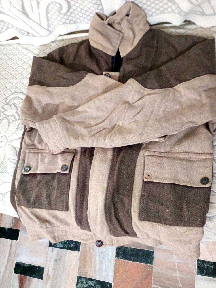 Brown Striped Jacket
