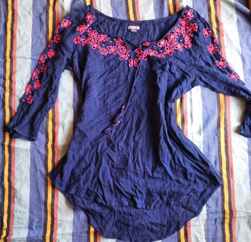 Embroidered Bohemian Top