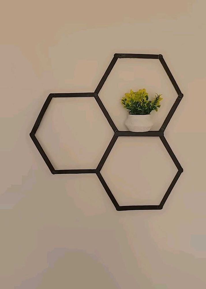 Modern Hexagon Wall Shelf