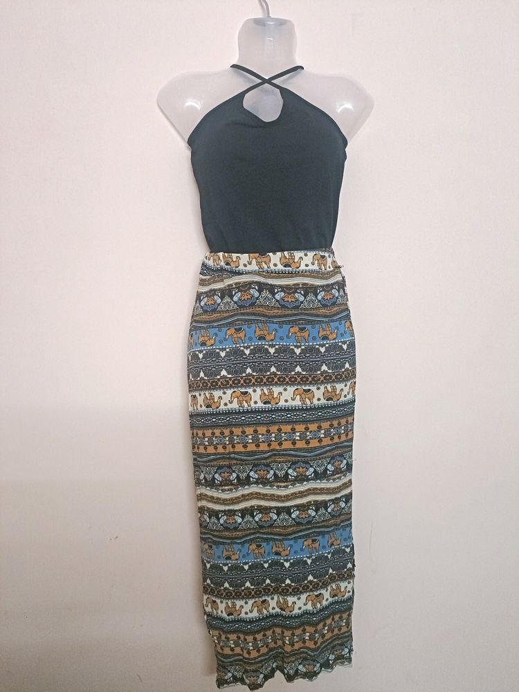 Multi Colour Casual Tight Fitting Skirt (Women&#39;s)