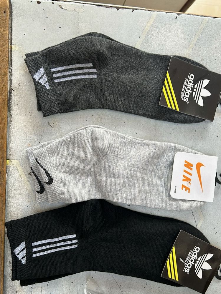 Pack Of 3 Unisex Socks Ankel Length Pure Cotton