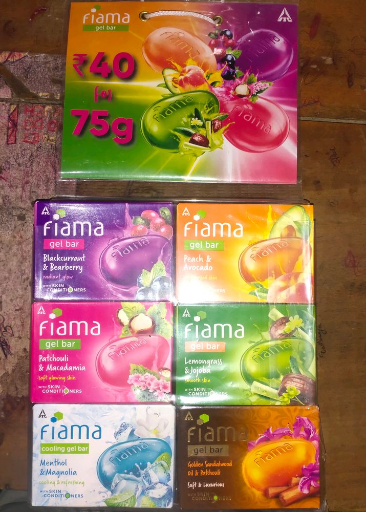 Fiama Gel bar Soap Total 6 Flavours Form ITC