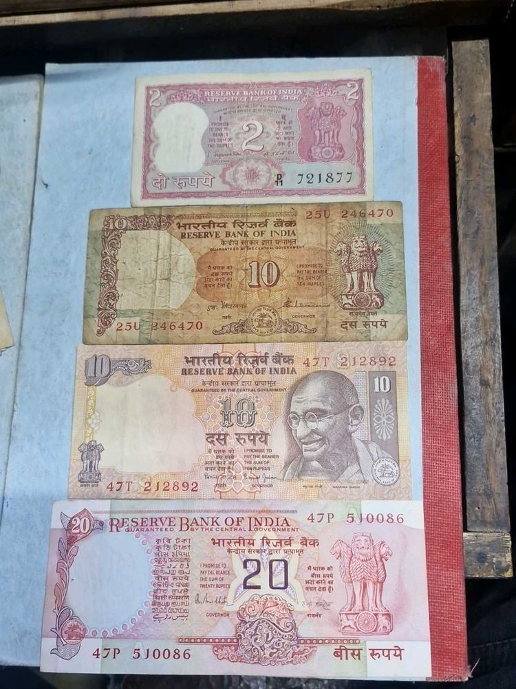 Vintage Indian Rupee Note Collection
