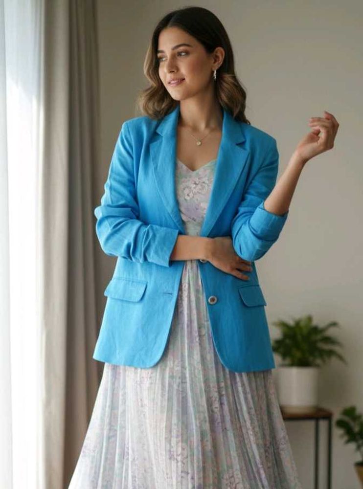 BERSHKA Blue Blazer