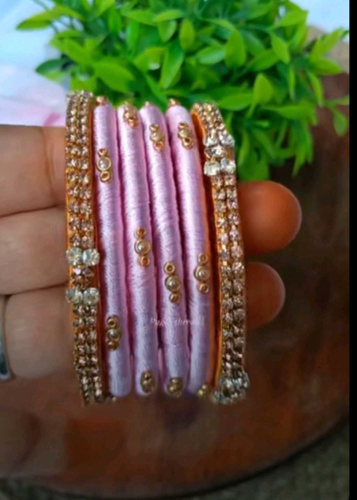 Pink &amp; Gold Bangle Set