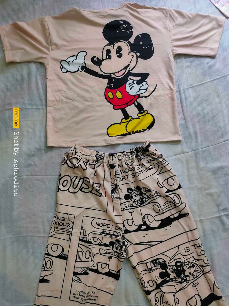 Micky Mouse Print Coord Set