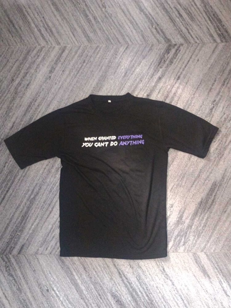 Graphic Print Black T-Shirt