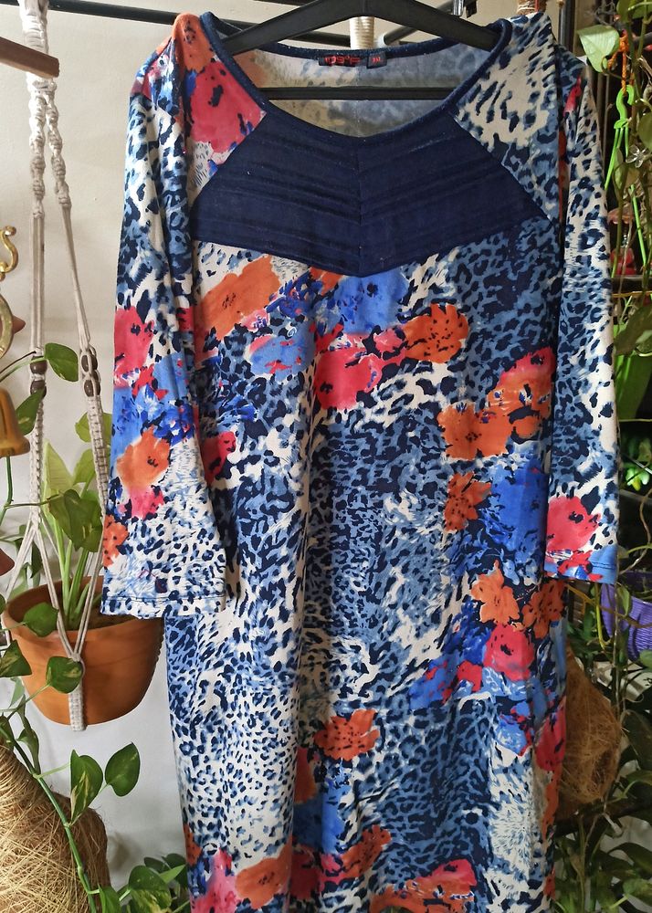 Printed Woolen Dress From Brand 109 F Available In