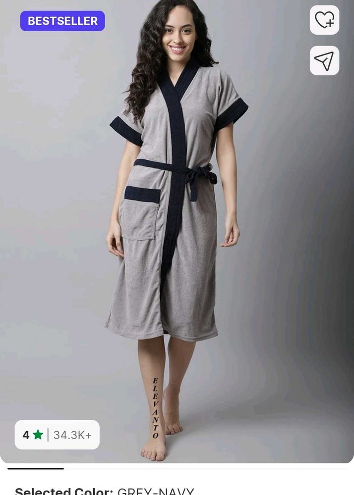 Comfy Grey Bath Robe