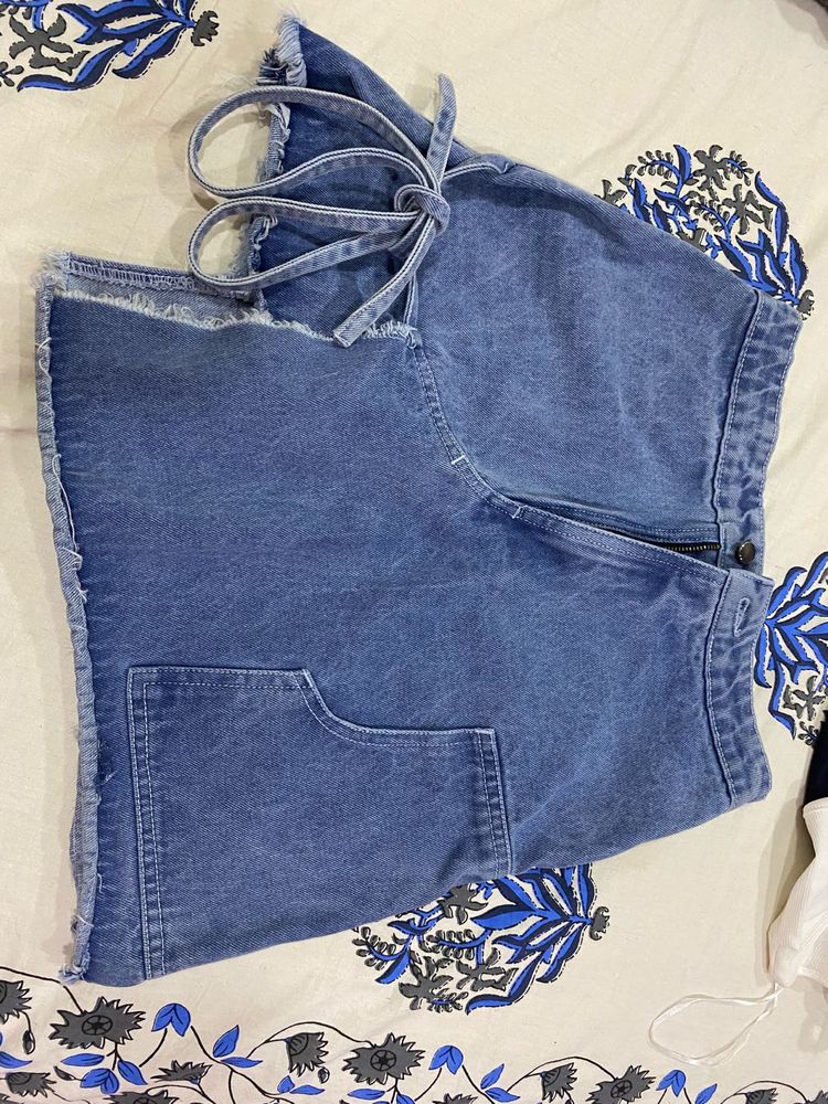 denim miniskirt