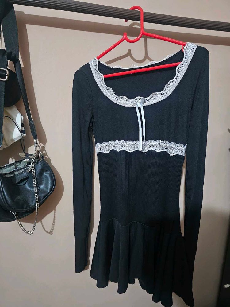 Black Long Sleeve (Wednesday Dress)
