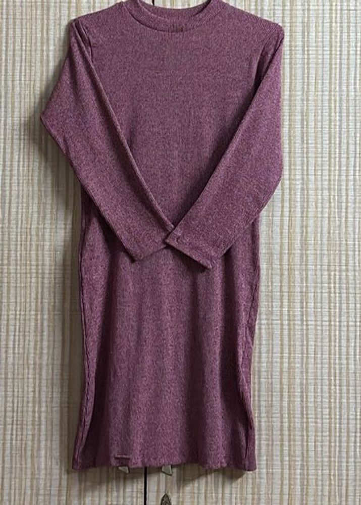 Purple Long Sleeve Dress