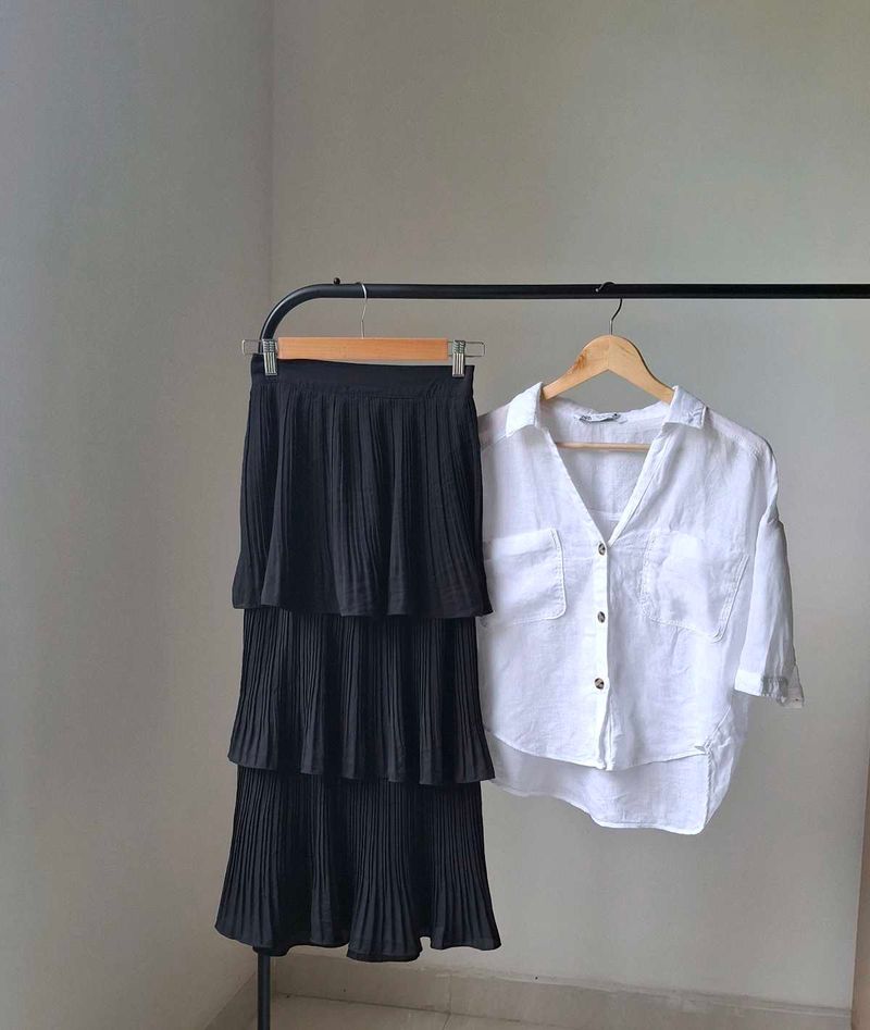 Tiered Black Skirt