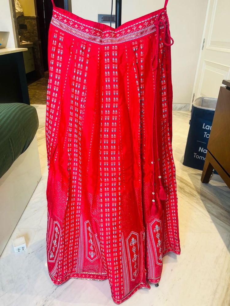 Magenta Ethnic Skirt