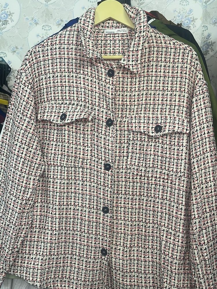 Pull&amp;Bear Checked Shirt Jacket