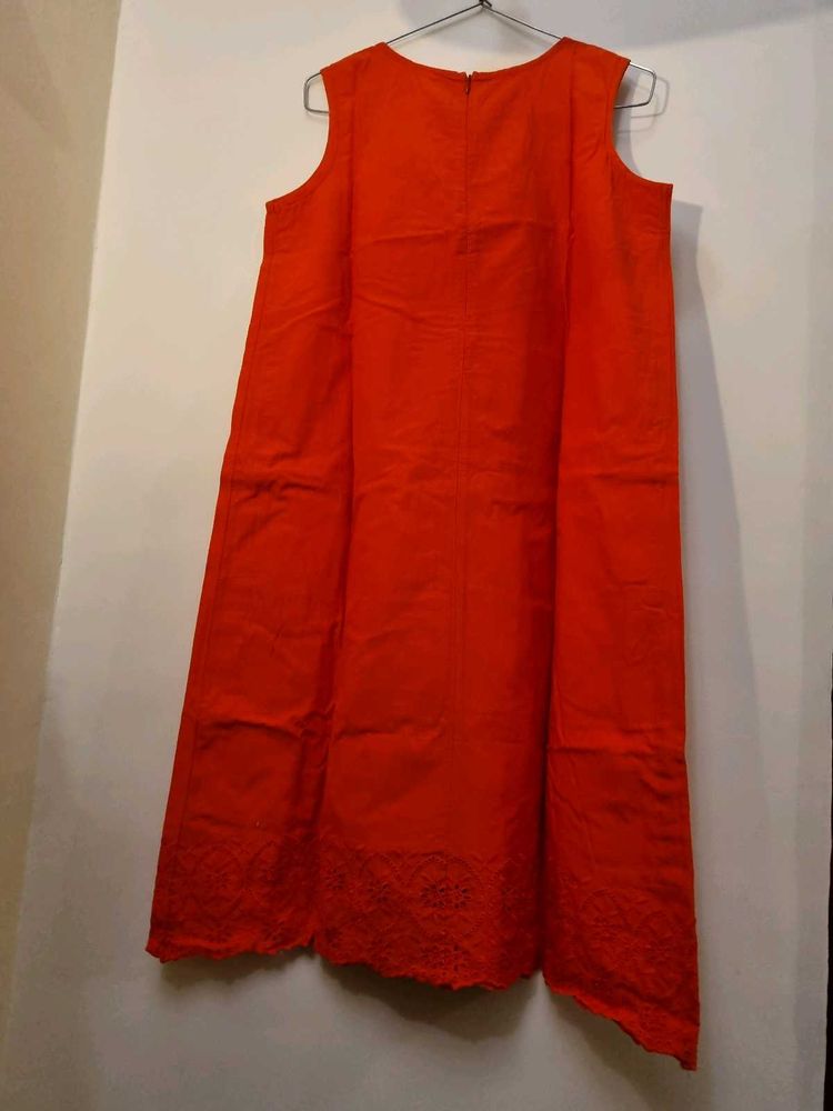 Red Sleeveless Summery Dress 👗