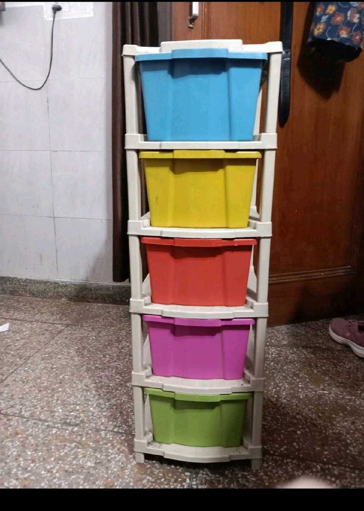 Colorful 5-Tier Storage Shelf