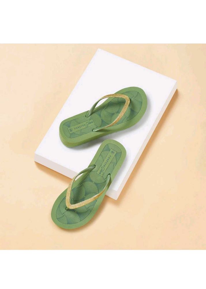 forever glam  Green Flip Flops