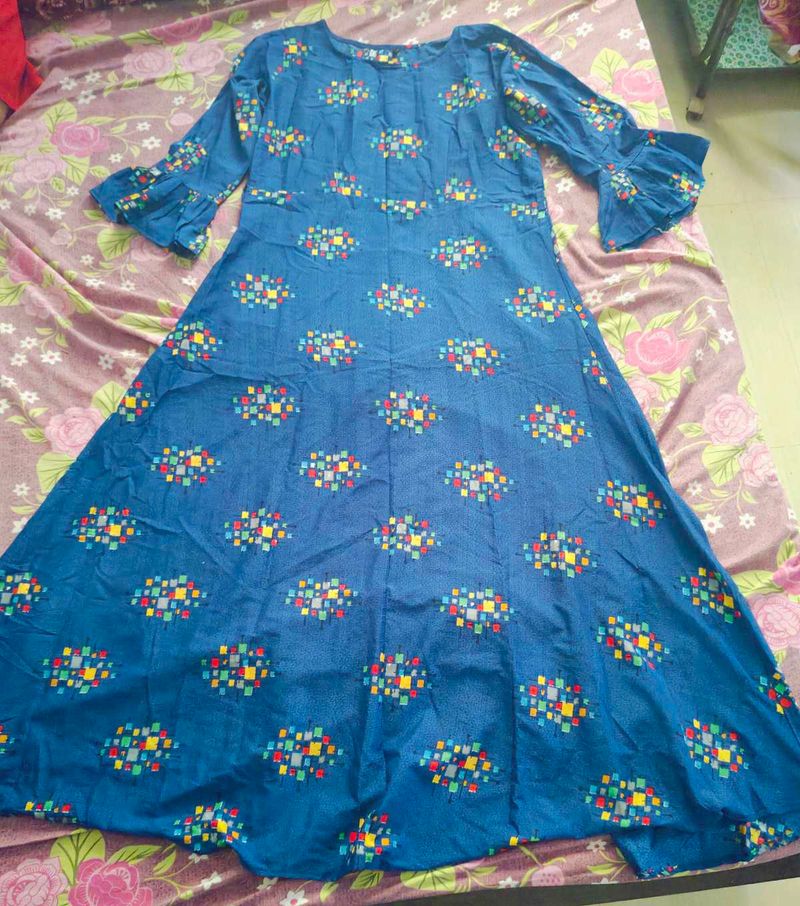 Blue Printed Kurta