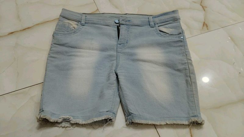 Light Wash Denim Shorts