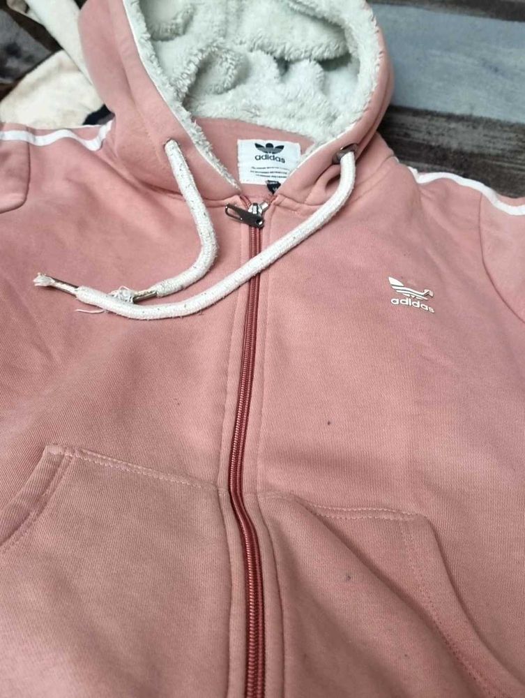 Adidas Pink Zip-Up Hoodie