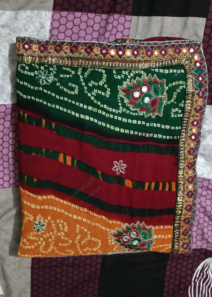 Bandhini Saree With Blouse