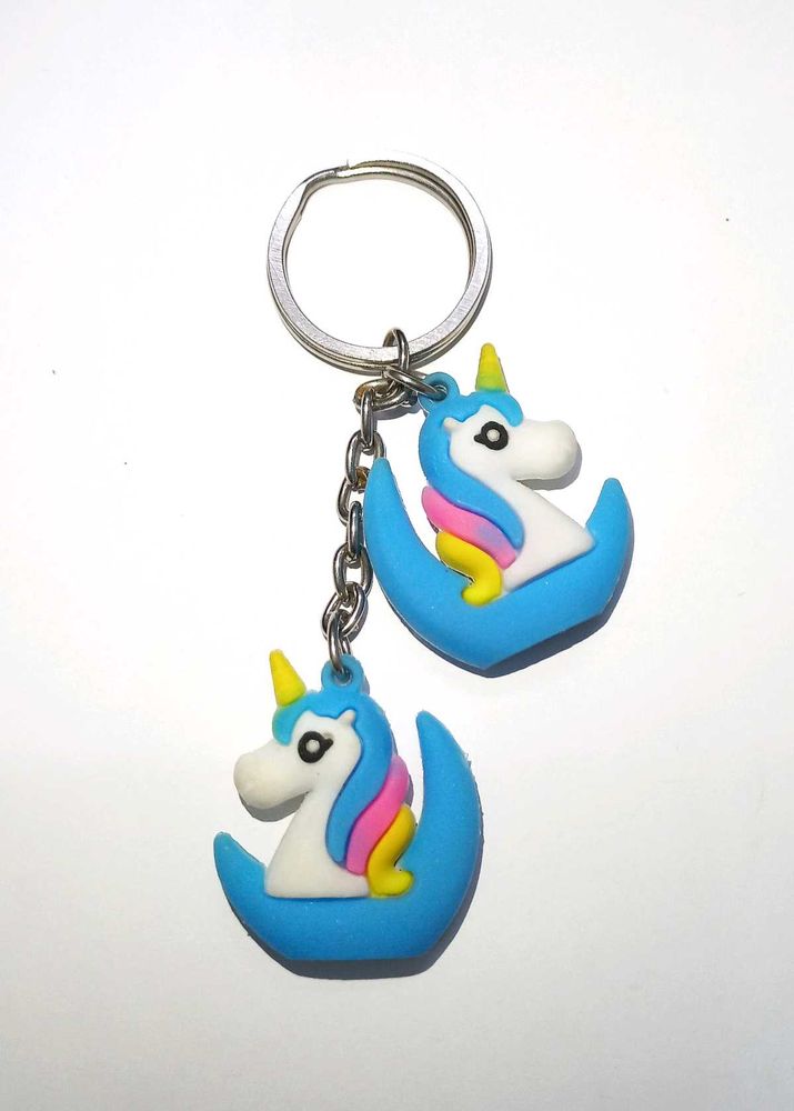 Blue Unicorn Keychain