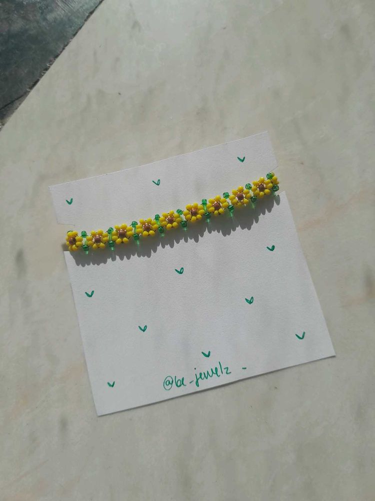 Sunflower Beaded Bracelet