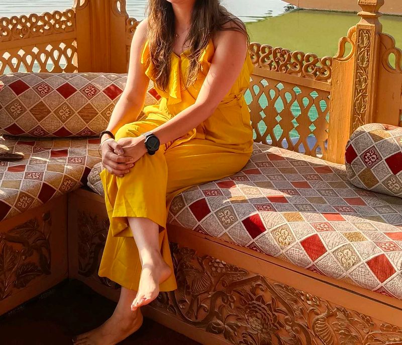 Yellow Frilled Jumpsuit