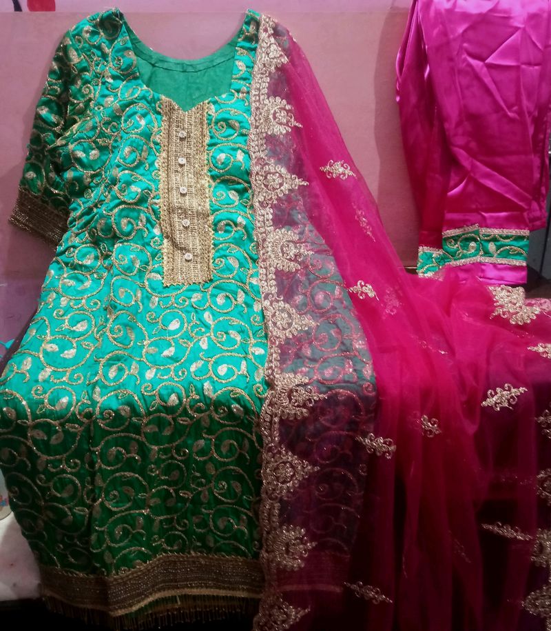 Party Wear Heavy Dress 3 Pice