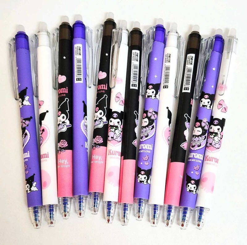 Set of 12 Kuromi Erasable Gel Pens