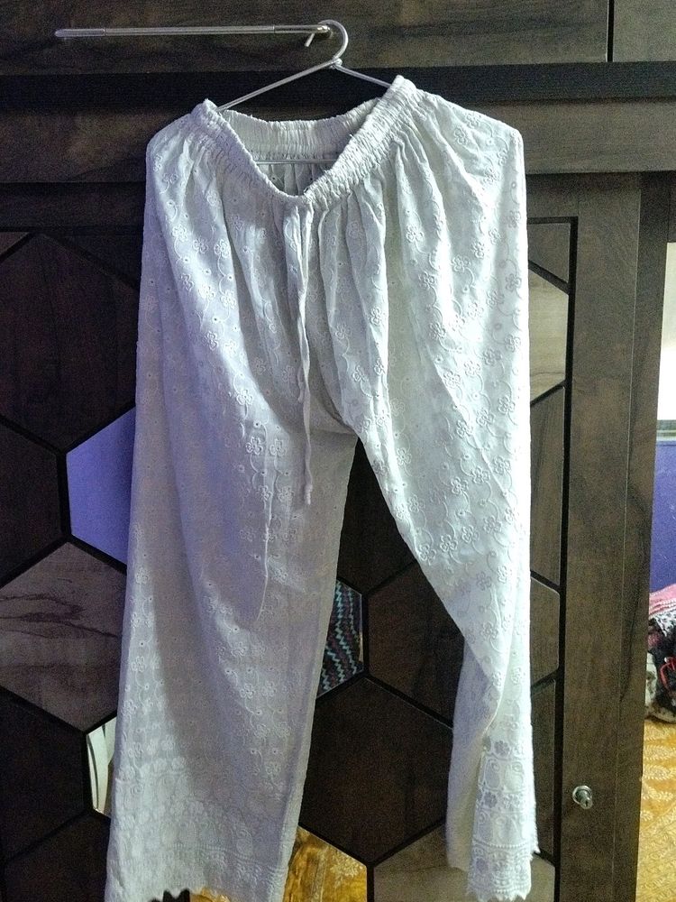 white chickenkari Palazzo