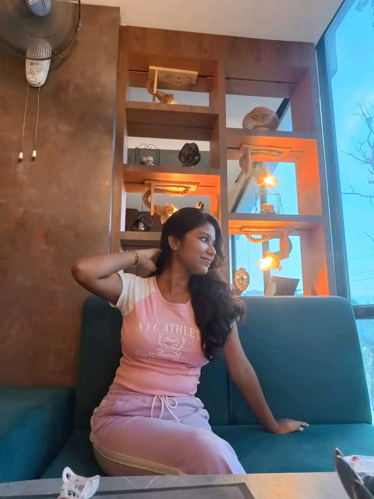 Cute Pink Tee and Sweatpants Set