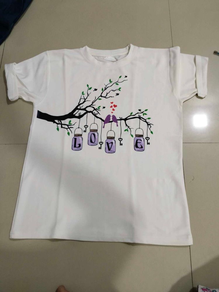 White Graphic Tee