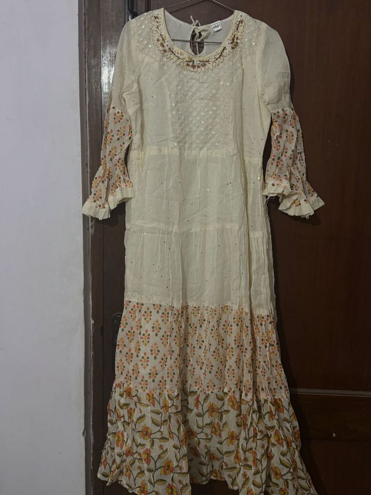 Vintage Embroidered Floral Dress