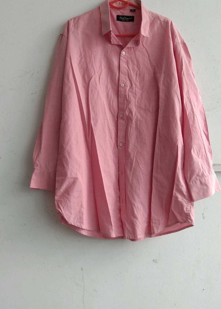 Unisex Pink Long Sleeve Shirt