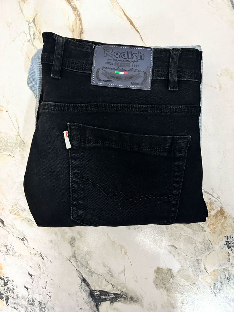 Redish Black Denim Jeans