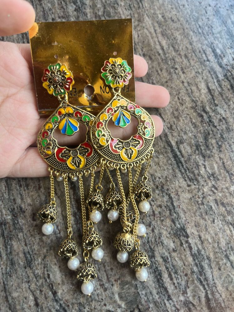 Big Colourful Jhumkas